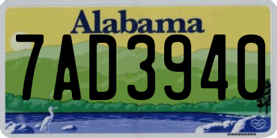 AL license plate 7AD3940