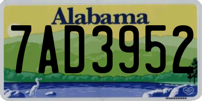 AL license plate 7AD3952