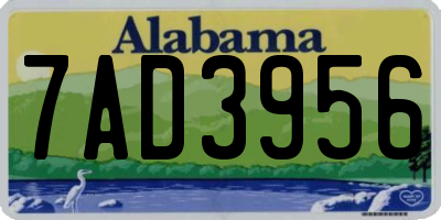 AL license plate 7AD3956