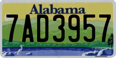 AL license plate 7AD3957