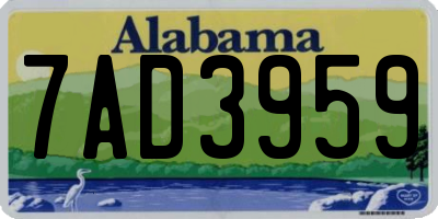 AL license plate 7AD3959