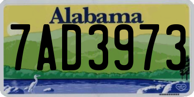 AL license plate 7AD3973