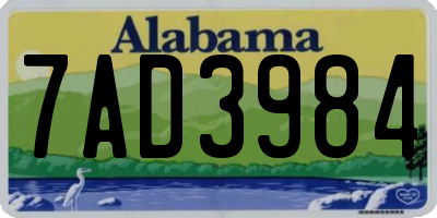 AL license plate 7AD3984