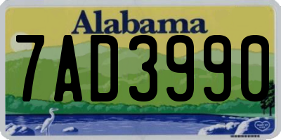 AL license plate 7AD3990