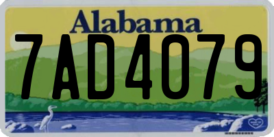 AL license plate 7AD4079
