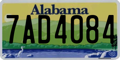 AL license plate 7AD4084