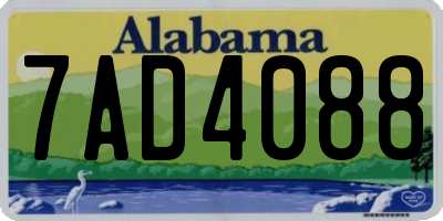 AL license plate 7AD4088