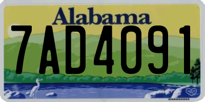 AL license plate 7AD4091