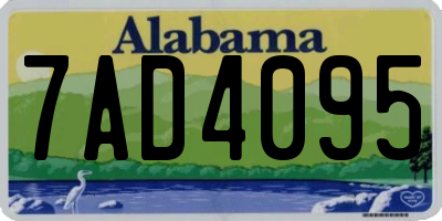 AL license plate 7AD4095