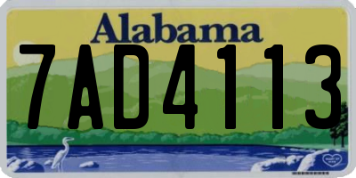 AL license plate 7AD4113