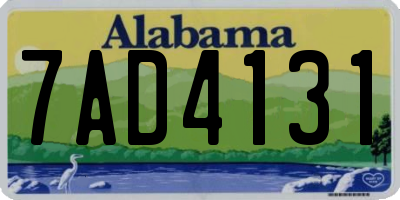 AL license plate 7AD4131