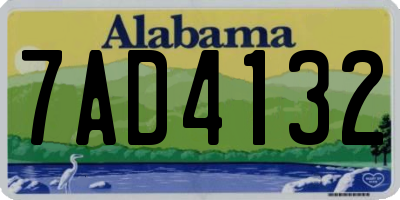 AL license plate 7AD4132