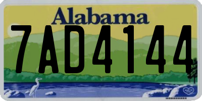 AL license plate 7AD4144