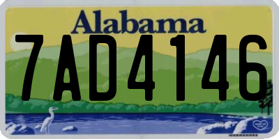 AL license plate 7AD4146