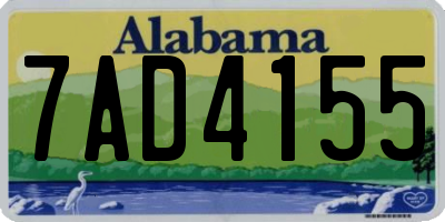AL license plate 7AD4155
