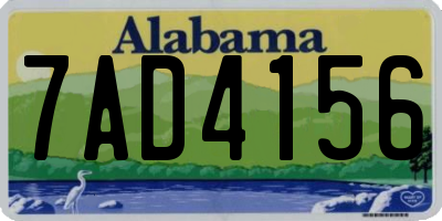 AL license plate 7AD4156