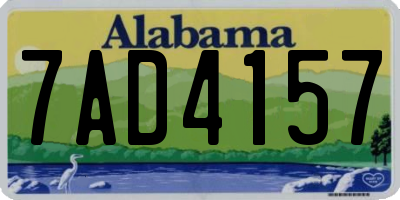 AL license plate 7AD4157