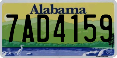 AL license plate 7AD4159