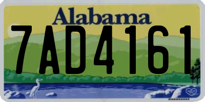 AL license plate 7AD4161