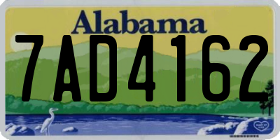 AL license plate 7AD4162