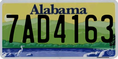 AL license plate 7AD4163