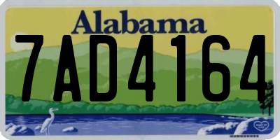 AL license plate 7AD4164