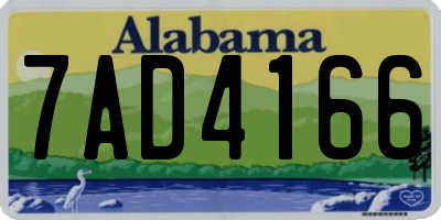 AL license plate 7AD4166