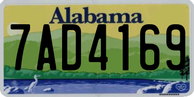 AL license plate 7AD4169