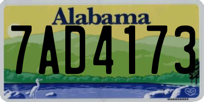 AL license plate 7AD4173