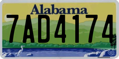 AL license plate 7AD4174