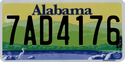 AL license plate 7AD4176