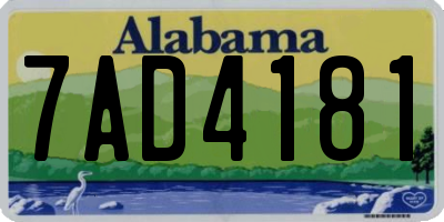 AL license plate 7AD4181