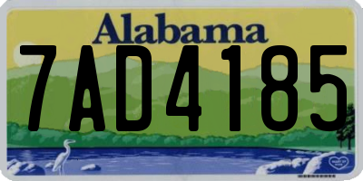 AL license plate 7AD4185