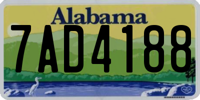 AL license plate 7AD4188