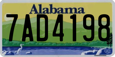 AL license plate 7AD4198