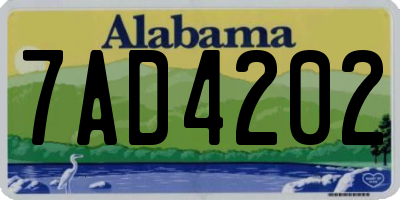 AL license plate 7AD4202