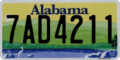 AL license plate 7AD4211