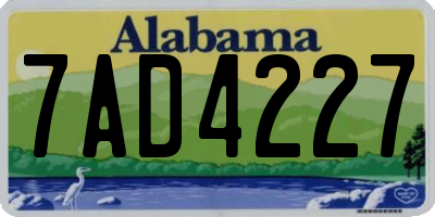 AL license plate 7AD4227