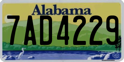 AL license plate 7AD4229