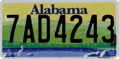 AL license plate 7AD4243