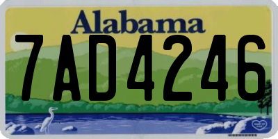 AL license plate 7AD4246