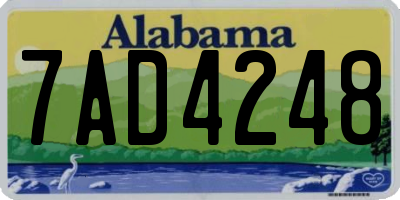 AL license plate 7AD4248