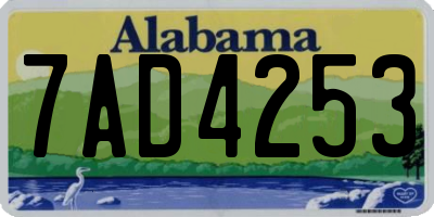 AL license plate 7AD4253