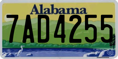 AL license plate 7AD4255