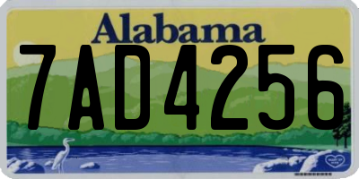 AL license plate 7AD4256