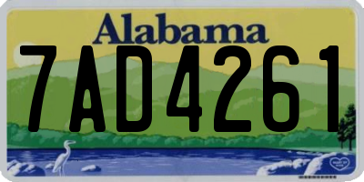 AL license plate 7AD4261