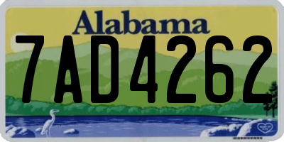AL license plate 7AD4262