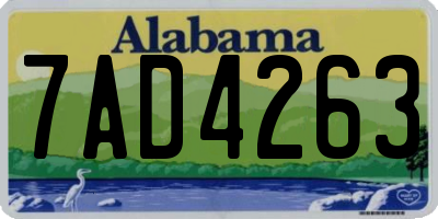 AL license plate 7AD4263