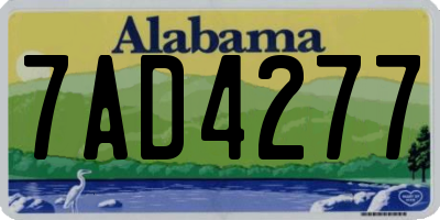 AL license plate 7AD4277
