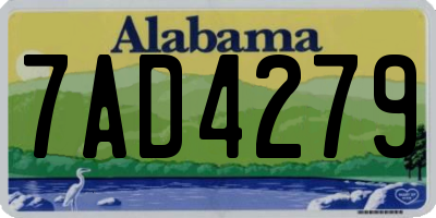 AL license plate 7AD4279